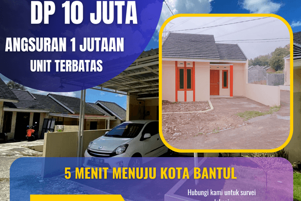 RUMAH DP 10 JUTA, DEKAT KOTA, ANGSURAN 1 JUTAAN