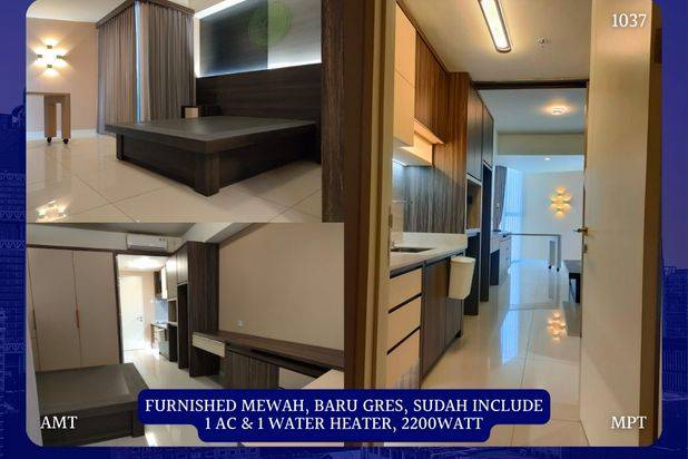 JUAL APARTMENT BELLEVIEW 1BR BARU GRESS MANYAR MULYOREJO MURAH VIEW CITY FURNISHED