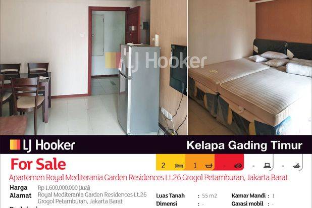 Apartemen Royal Mediterania Garden Residences Lt.26 Grogol Petamburan, Jakarta Barat