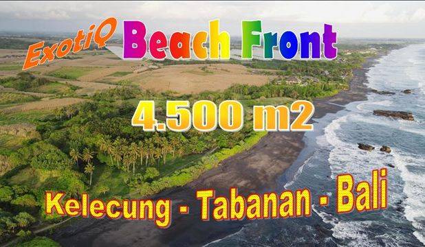 Beachfront 4,500 m2 Tanah Datar 2 Tingkat