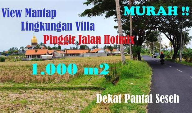 10 Are Akses Jalan Hotmix Tanah Sawah area Pererenan Canggu