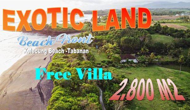 Tanah dengan Villa Dijual Murah 28 Are di Selemadeg Timur