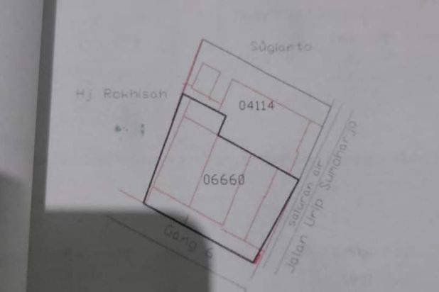 Dijual tanah hook di Jln Urip Sumoharjo
