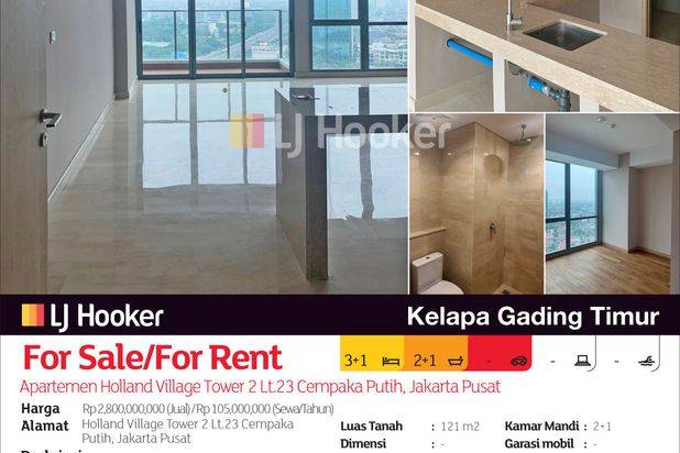 Apartemen Holland Village Tower 2 Lt.23 Cempaka Putih, Jakarta Pusat