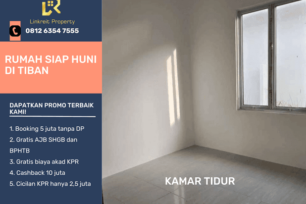 Dijual Rumah Siap Huni Di Tiban, KPR Tanpa Dp
