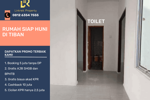 Dijual Rumah Siap Huni Di Tiban, KPR Tanpa Dp