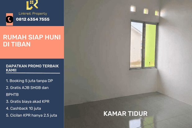 Dijual Rumah Siap Huni Di Tiban, KPR Tanpa Dp