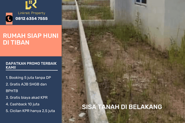 Dijual Rumah Siap Huni Di Tiban, KPR Tanpa Dp