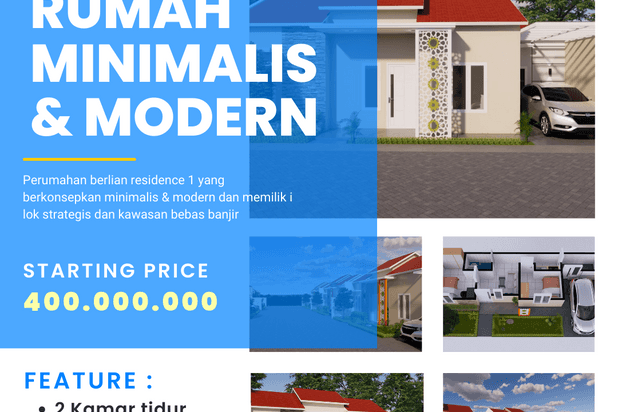 cari perumahan minimalis dan moderm?di berlian residence 1 saja banyak typenya