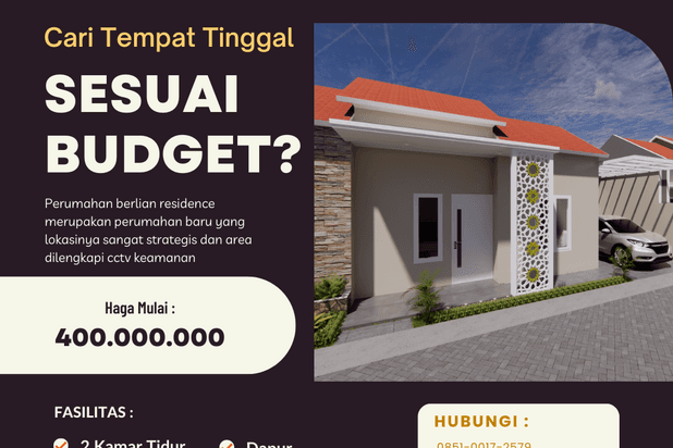 rumah siap huni dan lokasi yang strategis kawasan bebas banjir