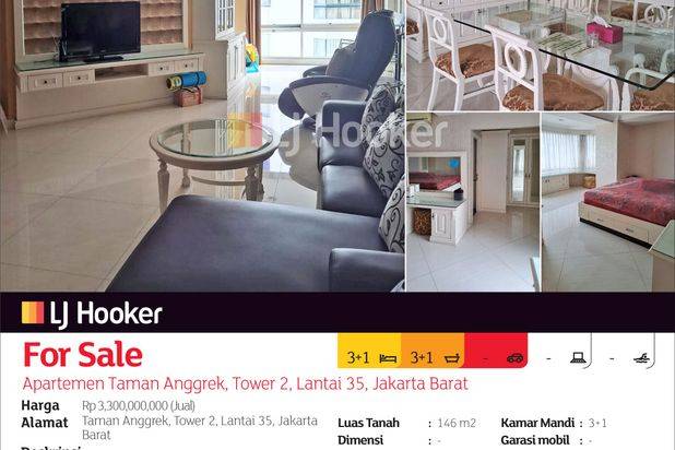 Apartemen Taman Anggrek, Tower 2, Lantai 35, Jakarta Barat