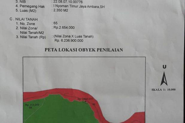 Dijual Segera Sebidang Tanah Kosong Kawasan Pariwisata Bali Utara, Pantai Amed, Karangasem , Bali