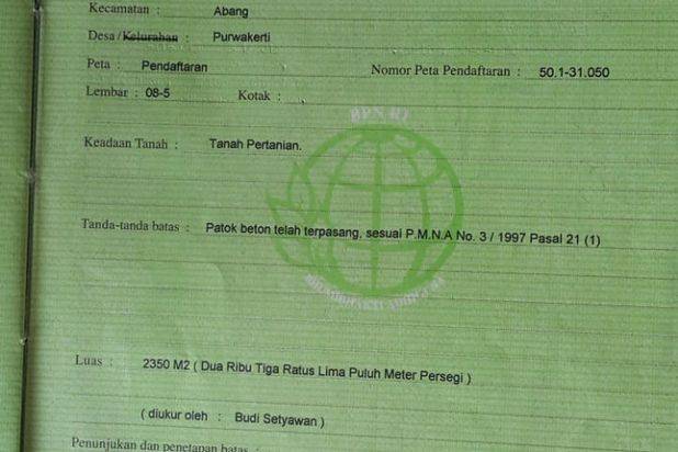 Dijual Segera Sebidang Tanah Kosong Kawasan Pariwisata Bali Utara, Pantai Amed, Karangasem , Bali