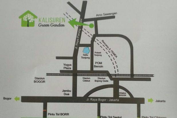 Rumah Tanah Luas Cluster Tajur Halang 1 Menit Lampangan Kembar Futsal