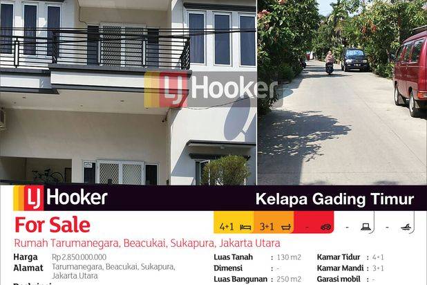 Rumah Jl. Tarumanegara, Beacukai, Sukapura, Jakarta Utara