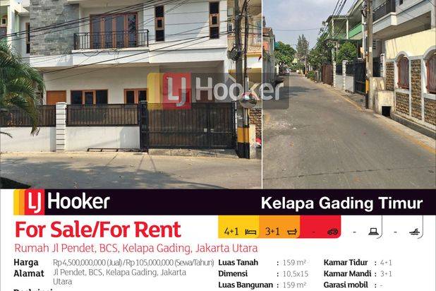 Rumah Jl. Pendet, BCS, Kelapa Gading, Jakarta Utara
