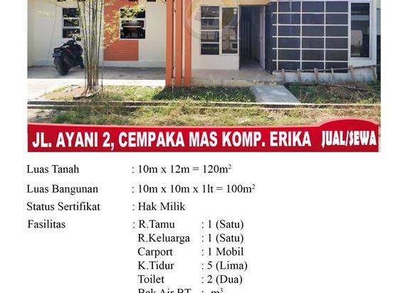 Rumah Sewa Furnish 5 kamar dekat Airport Pontianak