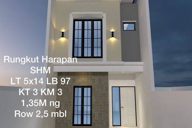 Unit C Rungkut Harapan Rumah Baru Gress, 50 Meter Dari Raya Merr
