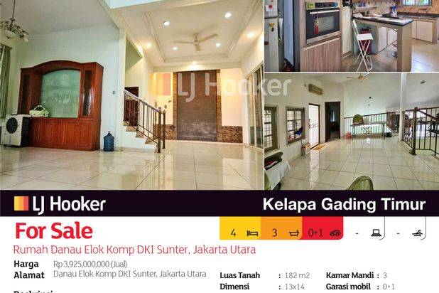Rumah Danau Elok Komp DKI Sunter, Jakarta Utara