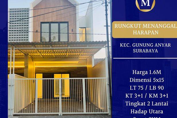 Rumah rungkut menanggal harapan gunung anyar surabaya timur