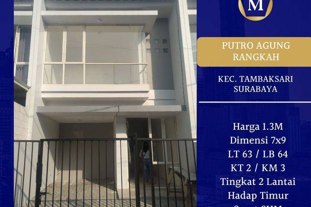 Rumah putro agung rangkah surabaya pusat tambaksari siap huni
