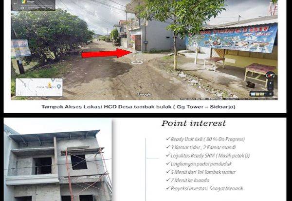 Dijual Rumah Baru 2 Lantai di Sidoarjo Dekat Bandara Juanda