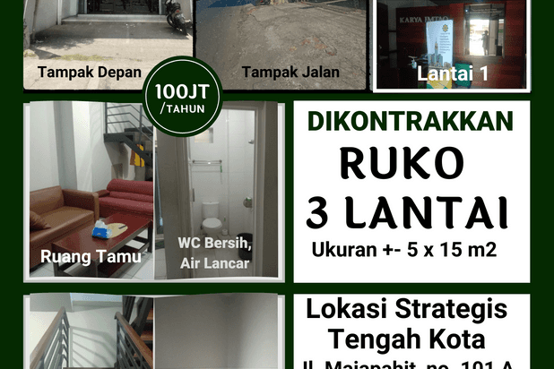Ruko 3 Lantai di Jalan Majapahit Semarang