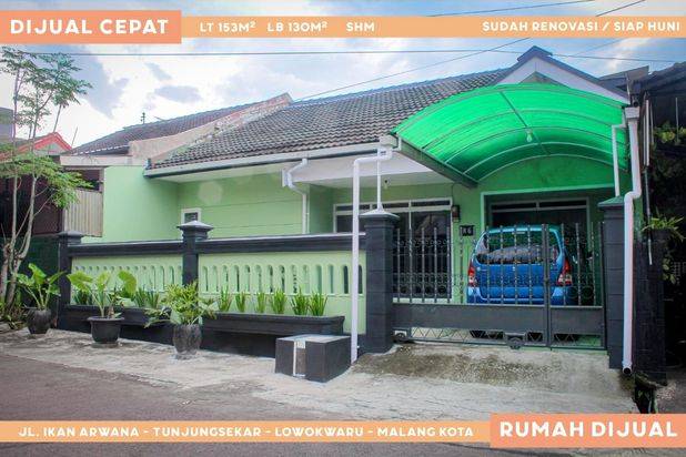 Rumah Dijual Lowokwaru Malang Sudah Direnovasi, Dekat Monumen Pesawat Sukarno Hatta