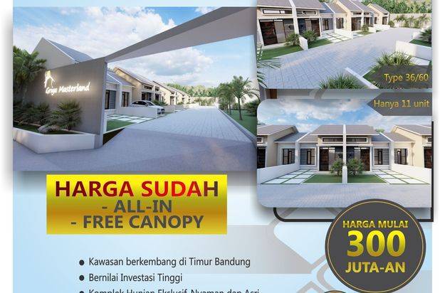 Dijual rumah 300 jutaan di Perumahan Cileunyi Bandung super strategis