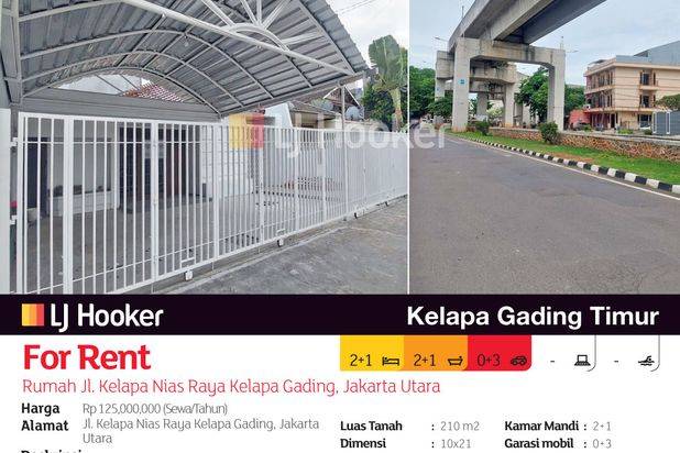 Rumah Jl. Kelapa Nias Raya Kelapa Gading, Jakarta Utara