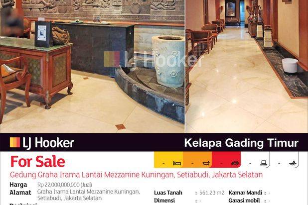 Gedung Graha Irama Lantai Mezzanine Kuningan, Setiabudi, Jakarta Selatan
