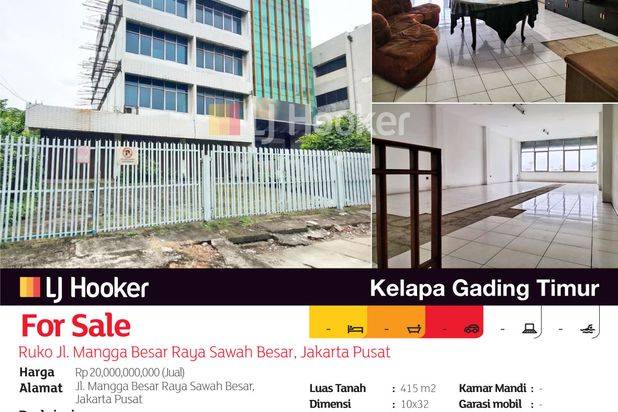 Ruko Jl. Mangga Besar Raya Sawah Besar, Jakarta Pusat