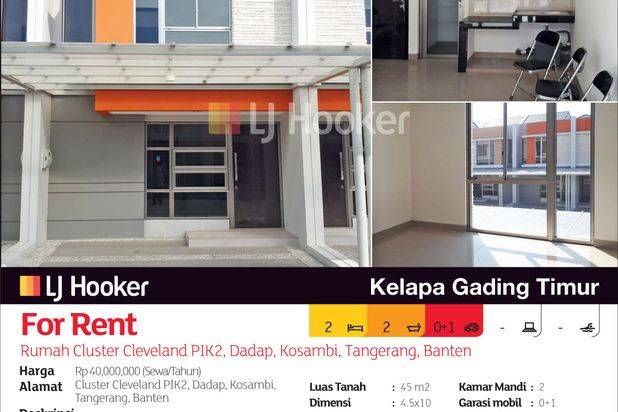 Rumah Cluster Cleveland PIK2, Dadap, Kosambi, Tangerang, Banten
