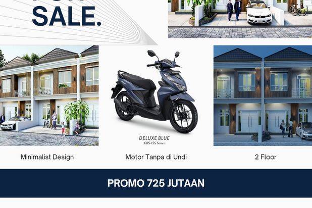 Promo On July! Rumah 2 Lantai Free Motor New Honda Beat