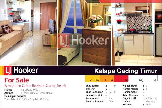 Apartemen Cinere Bellevenue Tower B Lantai 18 Depok, Jawa Barat