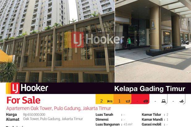Apartemen Oak Tower A Lantai 11, Pulo Gadung, Jakarta Timur