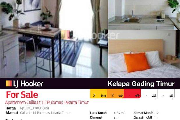 Apartemen Callia Lt.11 Pulomas Jakarta Timur