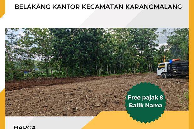 DI JUAL MURAH TANAH KARANGMALANGSRAGEN 60 JT-AN 2 menit puskesmas