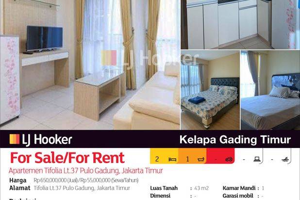 Apartemen Tifolia Lt.37 Pulo Gadung, Jakarta Timur