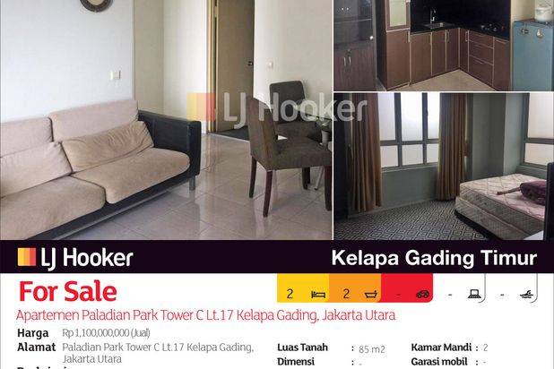 Apartemen Paladian Park Tower C Lt.17 Kelapa Gading, Jakarta Utara