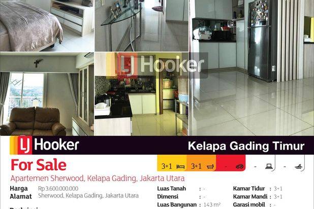 Apartemen Sherwood Tower Regent Lantai 19 Kelapa Gading, Jakarta Utara
