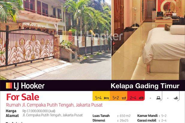 Rumah Jl. Cempaka Putih Tengah, Jakarta Pusat