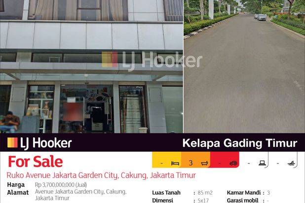Ruko Avenue Jakarta Garden City, Cakung, Jakarta Timur