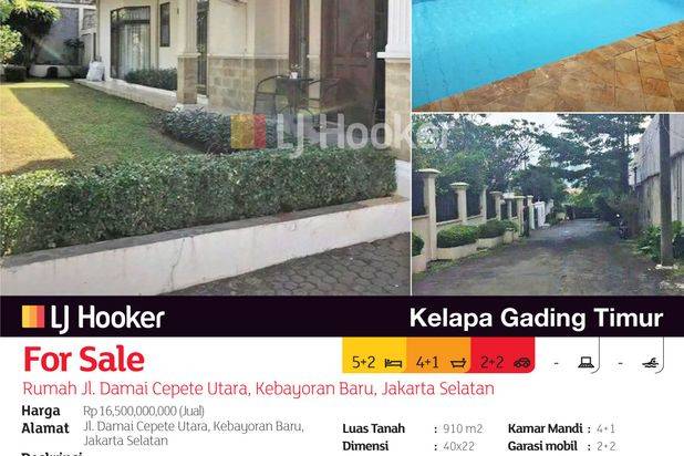Rumah Jl. Damai Cepete Utara, Kebayoran Baru, Jakarta Selatan