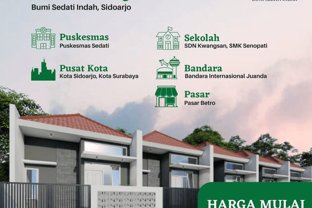 Rumah dekat Juanda Rumah Murah Sedati Sidoarjo Rumah Lokasi Strategis