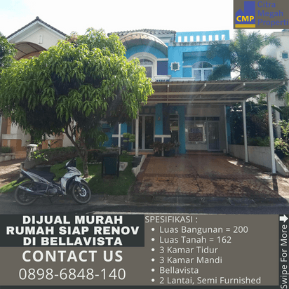 DiJual Rumah Murah Siap Renov Di Bellavista Batam Center