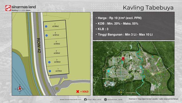 Tanah Kavling Tabebuya Siap Bangun Lokasi Strategis di BSD City