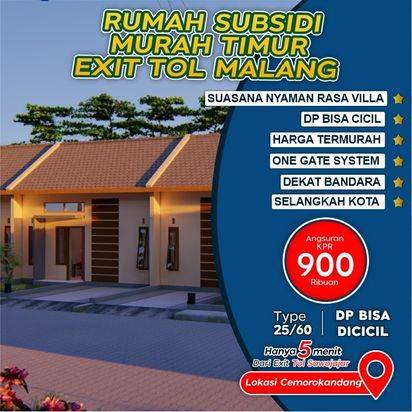  RUMAH HUNIAN SUBSIDI TERLETAK DI LOKASI TERBAIK