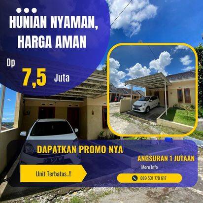 RUMAH MURAH DP RENDAH, ANGSURAN 1 JUTAAN DEKAT KOTA JOGJA
