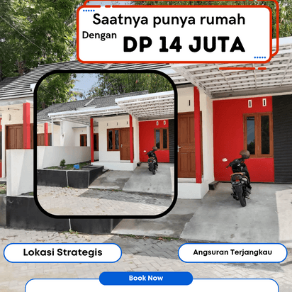 rumah dekat KAMPUS UMY, DP 14 JUTA, ANGSURAN 1 JUTAAN
